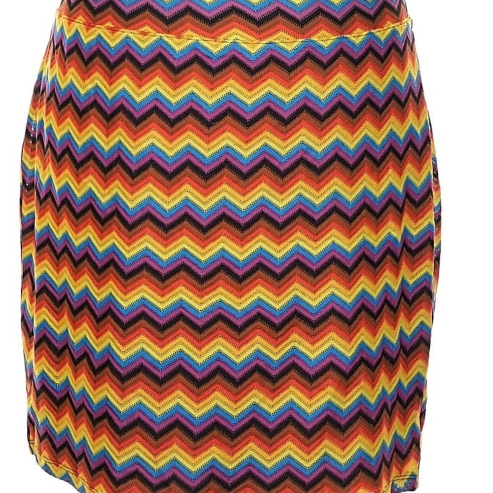 Target Multicolor Chevron Midi Skirt
